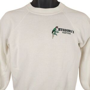 Vintage Hussongs Cantina Sweatshirt Mens Size XS White 80s Made In USA